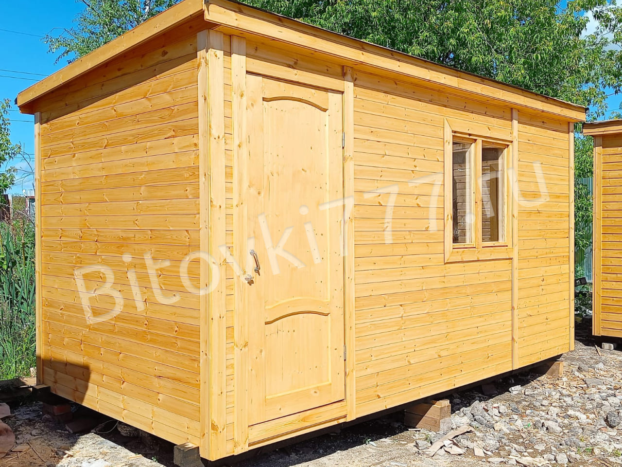 Бытовка дачная с тамбуром 1х2м
