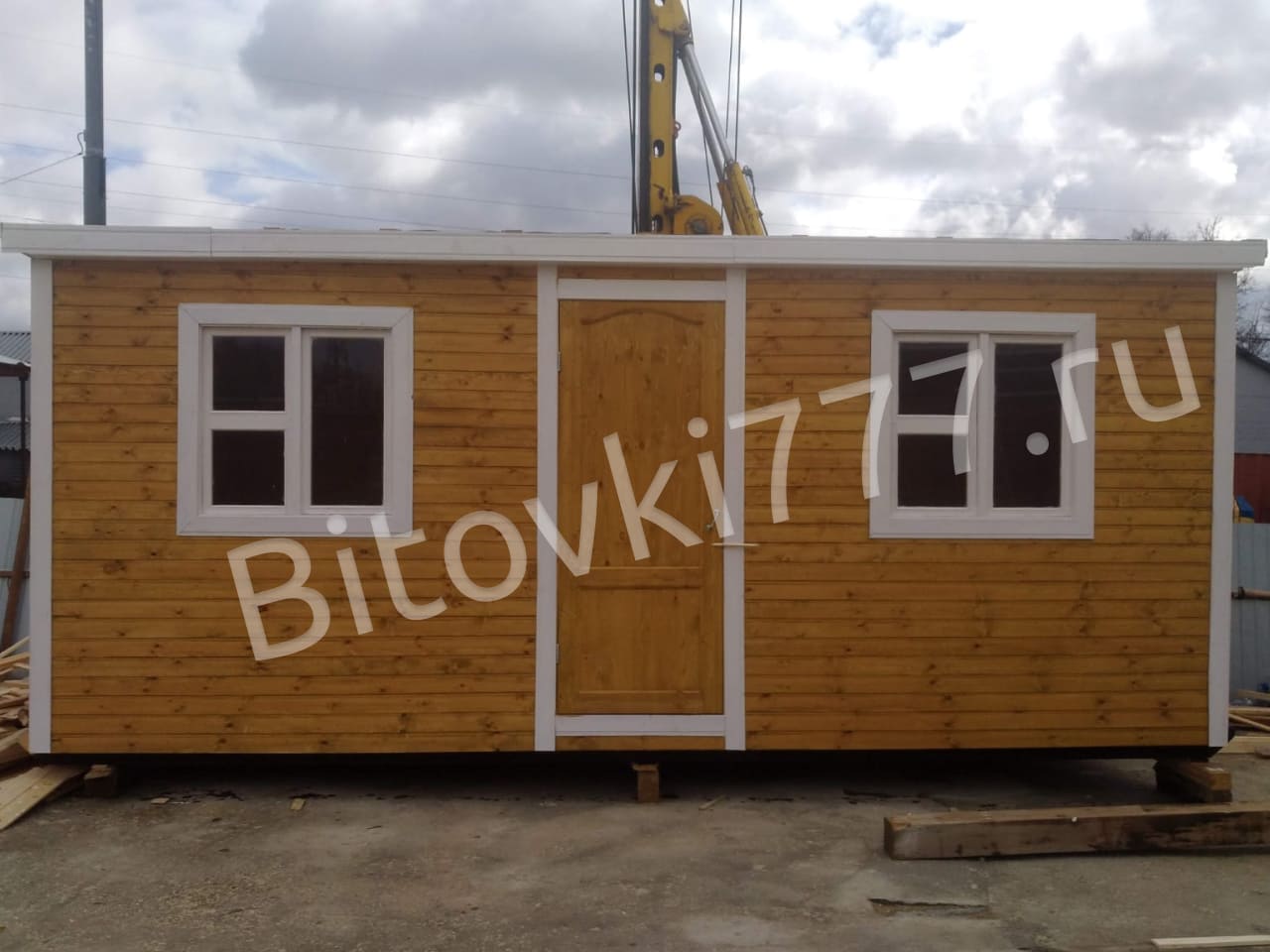 Бытовка строительная с двумя комнатами и тамбуром