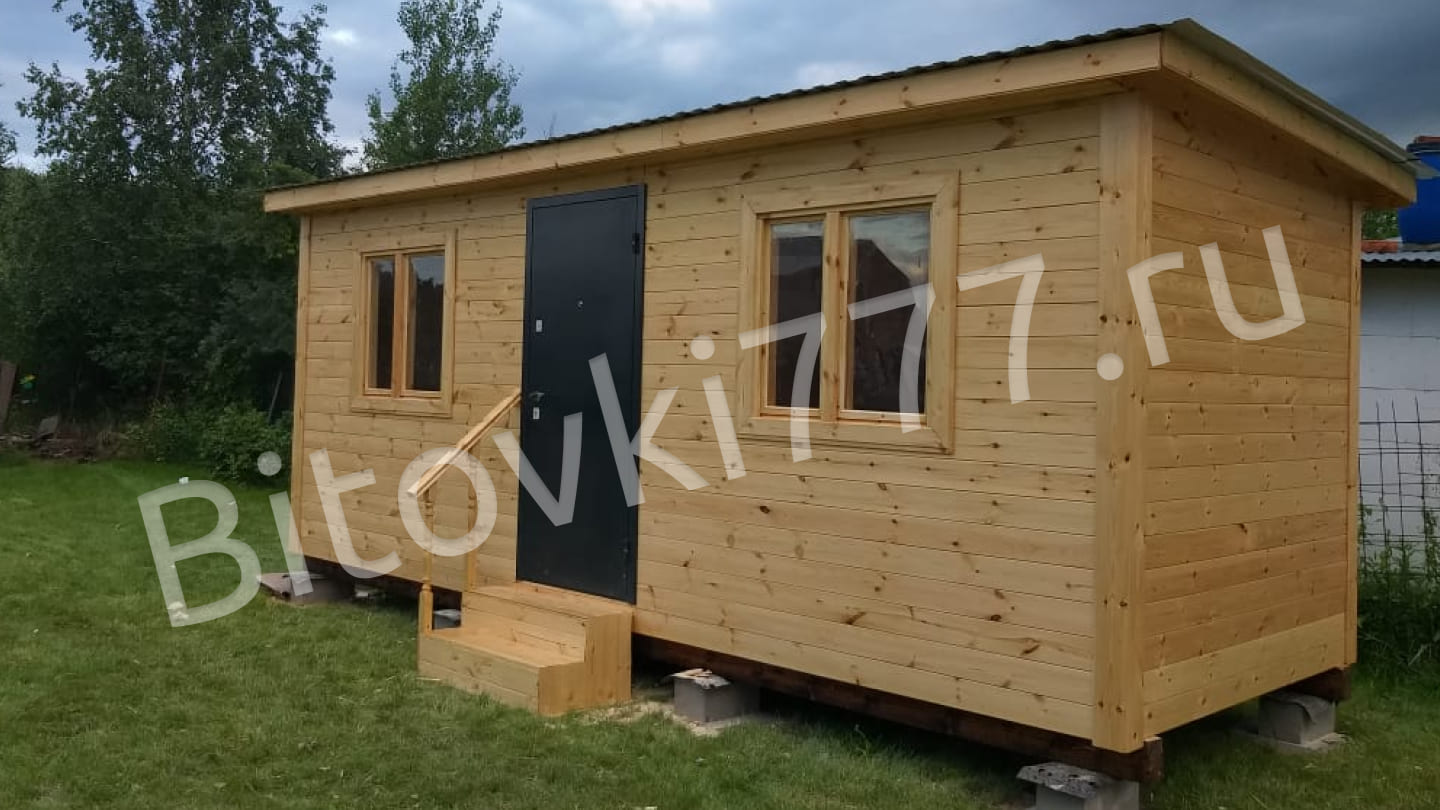 Бытовка дачная распашонка с двумя перегородками